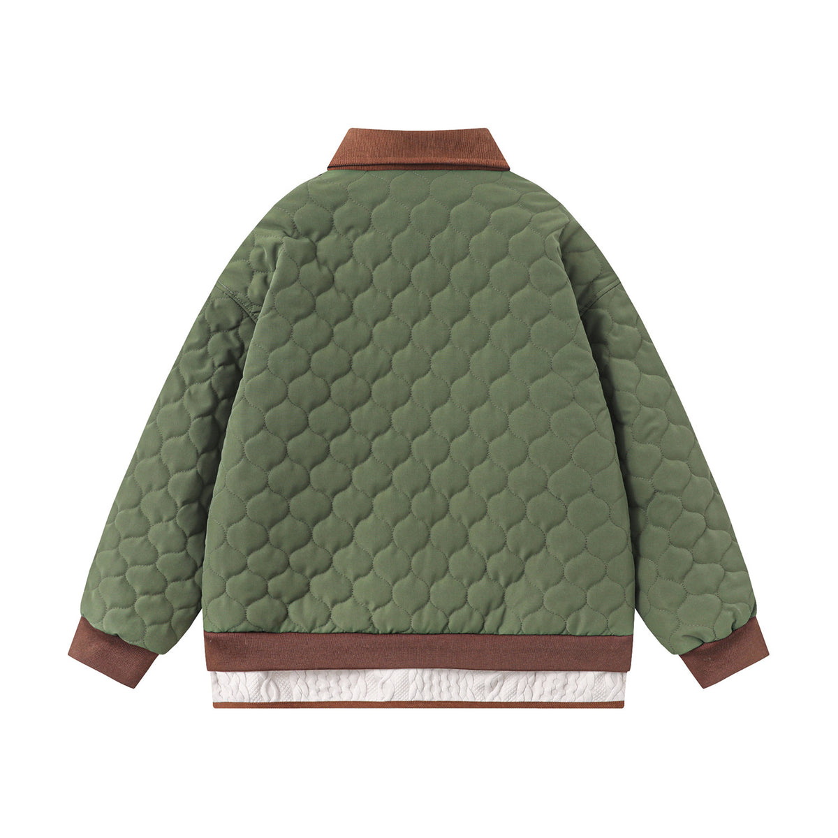 레트로 콘트라스트 컬러 패치워크 코튼 재킷