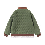 레트로 콘트라스트 컬러 패치워크 코튼 재킷