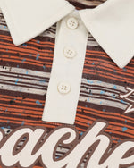 대조적인 줄무늬 짧은 소매