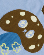 Contrast color mushroom sweater