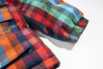Contrast color plaid jacket