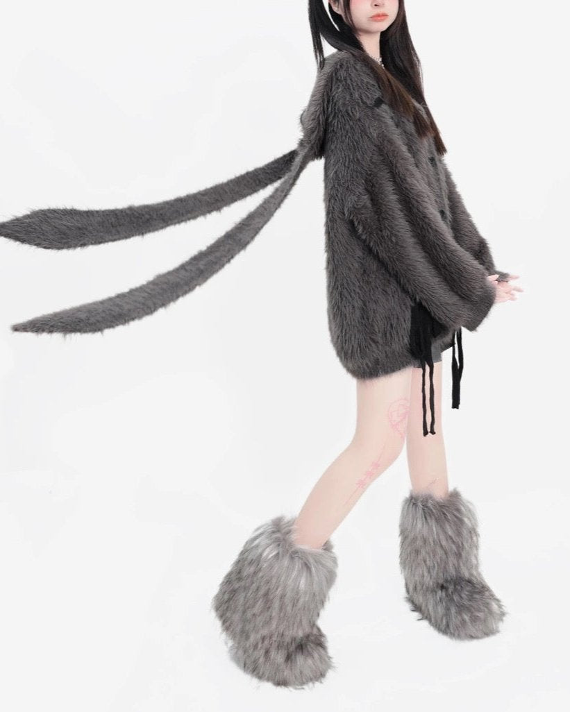 Cute lazy ear sweater cardigan (women)