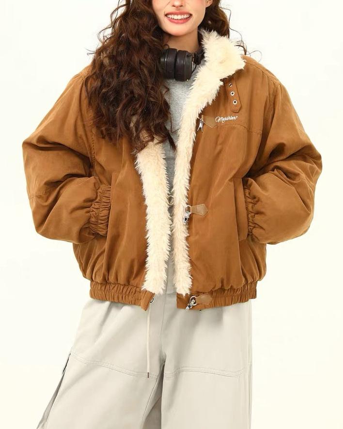 Retro lapel cotton jacket (women)