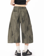 做舊工裝七分褲