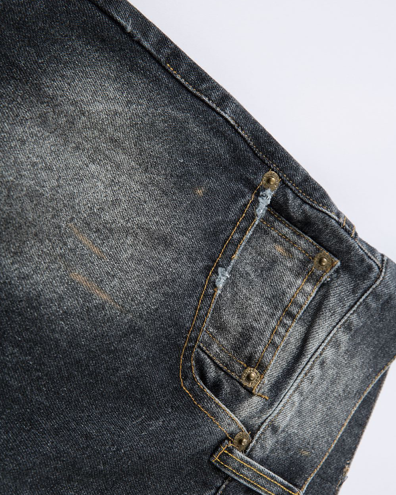 Washed gradient jeans