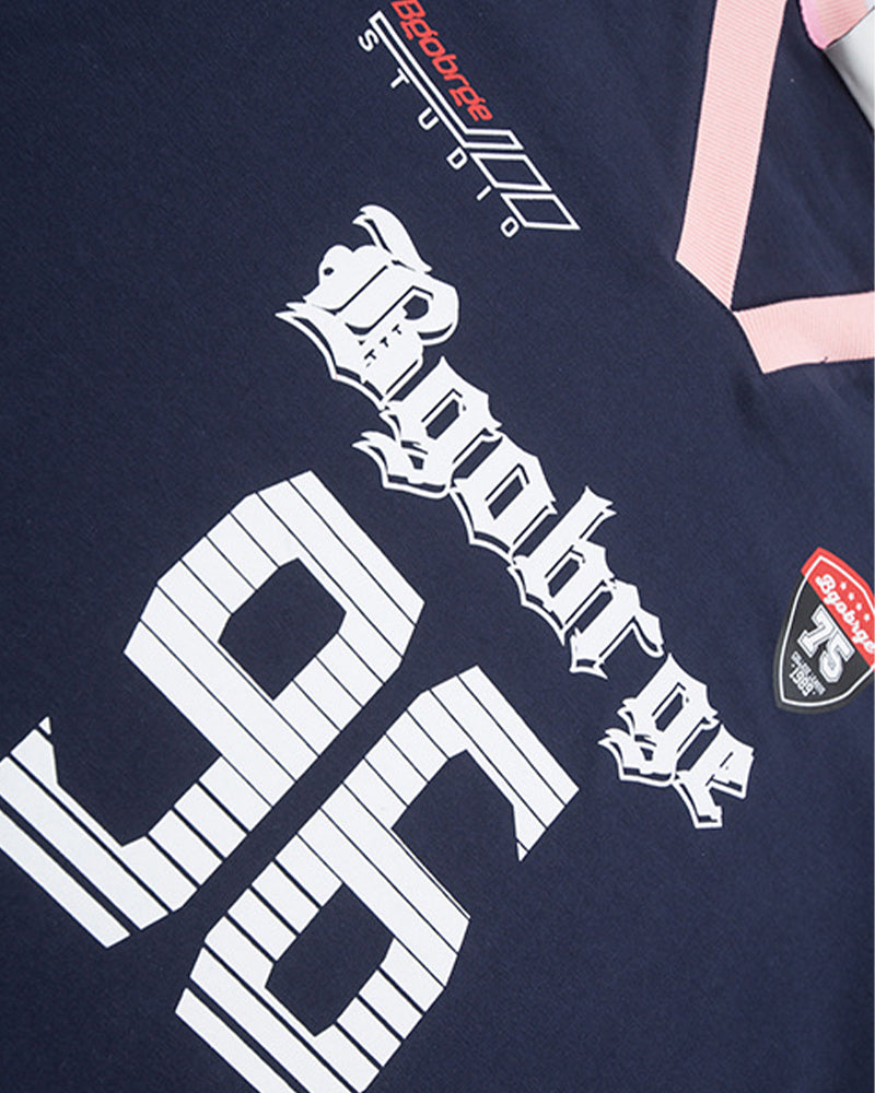 Retro simple loose short sleeves