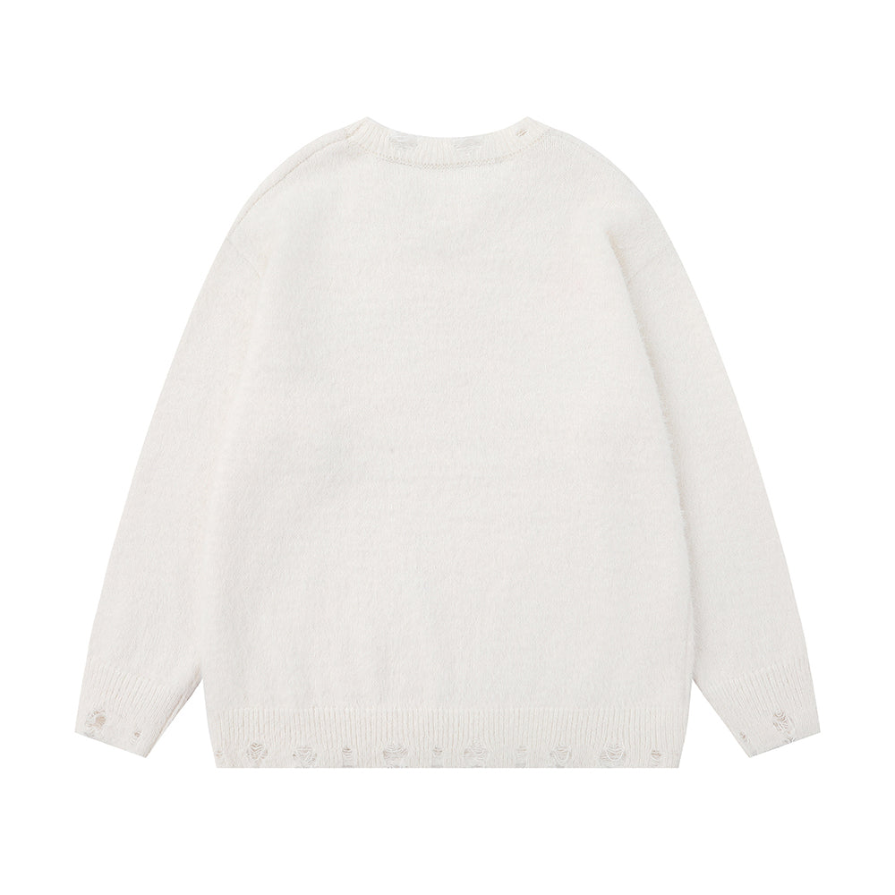 雙肩包玩偶情侶針織衫