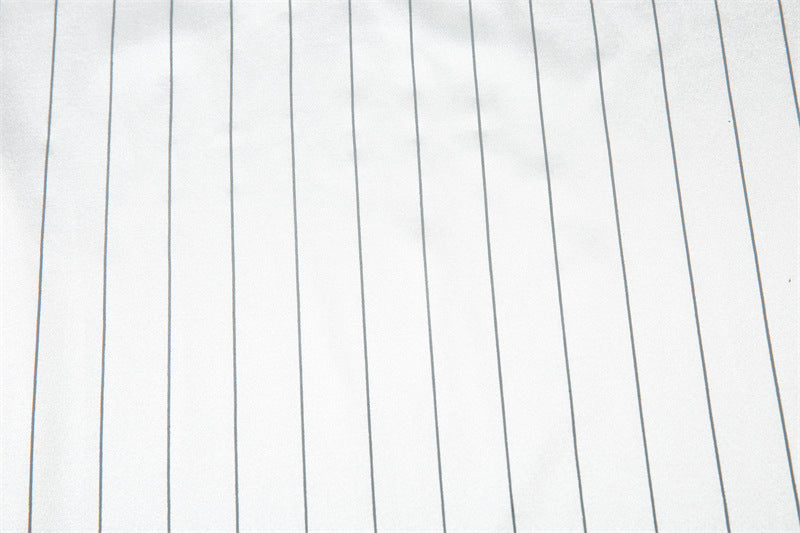 Retro sports contrast color long-sleeved jersey