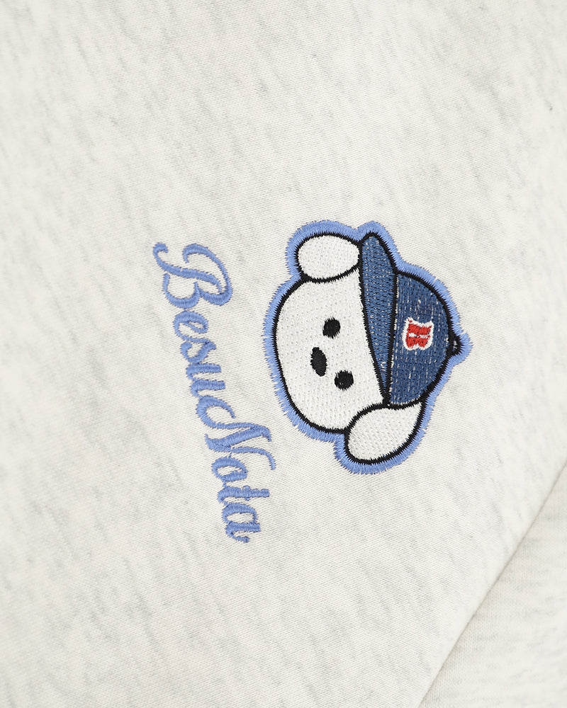 embroidered paneled lapel jacket