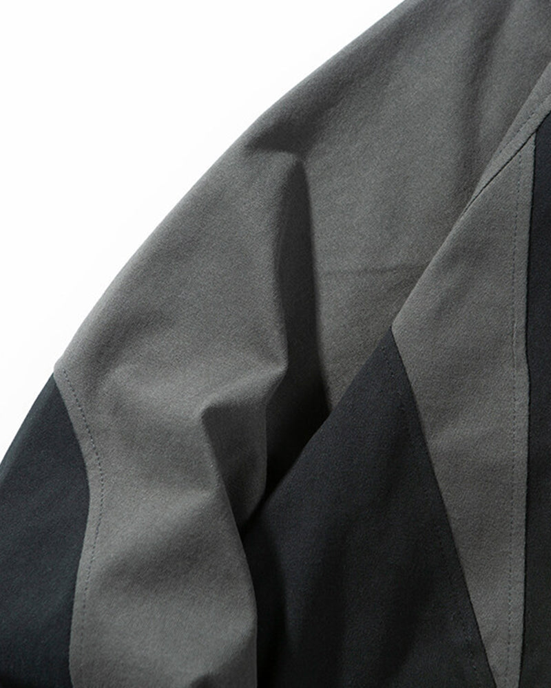 Contrast color stitching sweatshirt