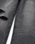 水洗破洞牛仔褲