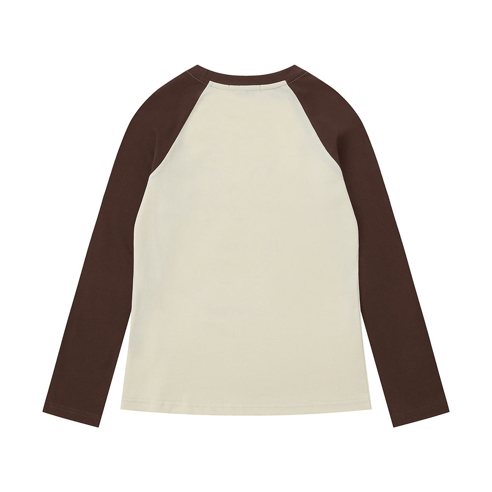 대비색 스티칭 긴팔