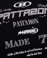 레트로 콘트라스트 프린트 반소매