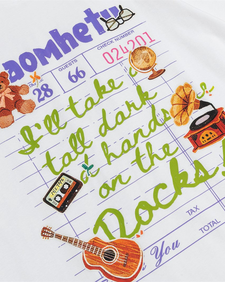 귀여운 프린트의 반소매