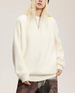 簡約半拉鏈針織衛衣