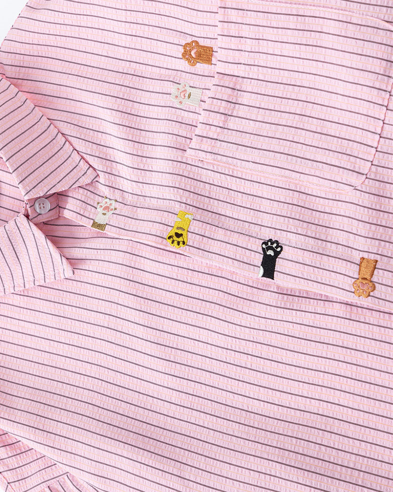 Retro plaid long-sleeved shirt