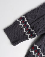 jacquard hooded sweater