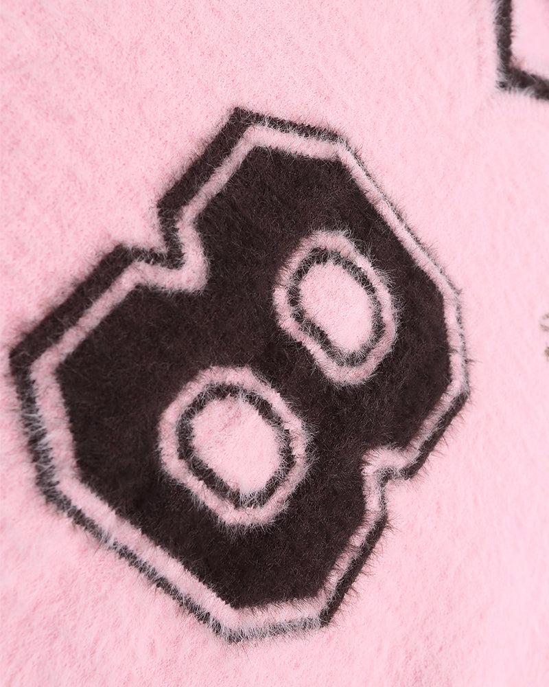 Retro contrasting color sweater