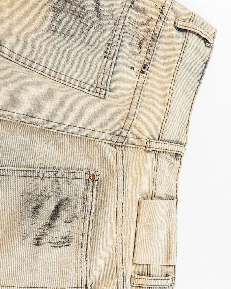 復古寬鬆牛仔長褲