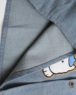 패치워크 강아지 자수 긴팔 셔츠