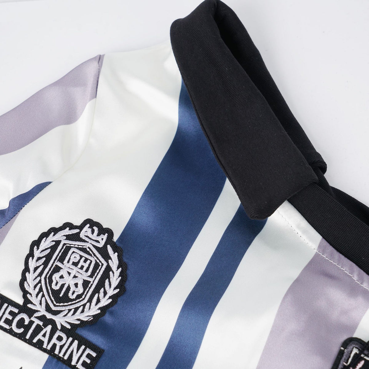 復古豎條紋露肩長袖(女款)