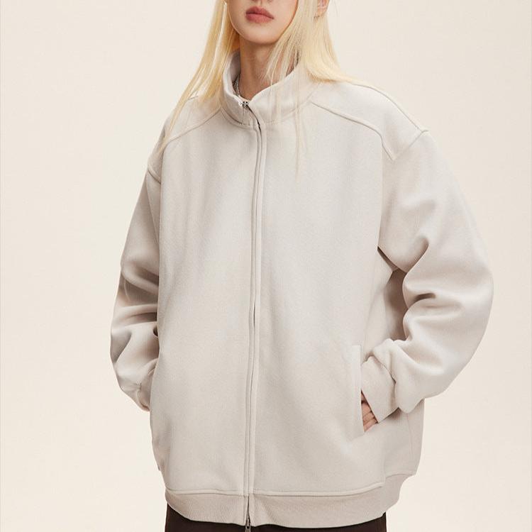 Simple stand collar versatile jacket