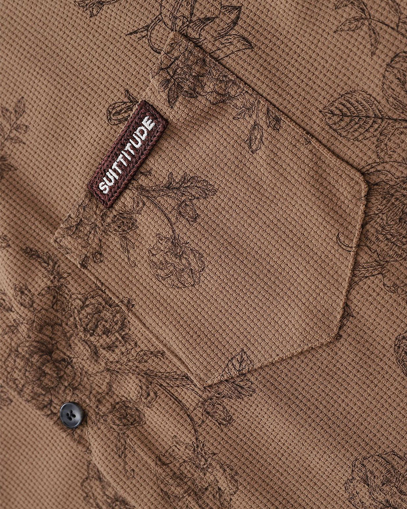 Floral Tie Long Sleeve Shirt