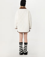 Retro contrast color simple cotton jacket