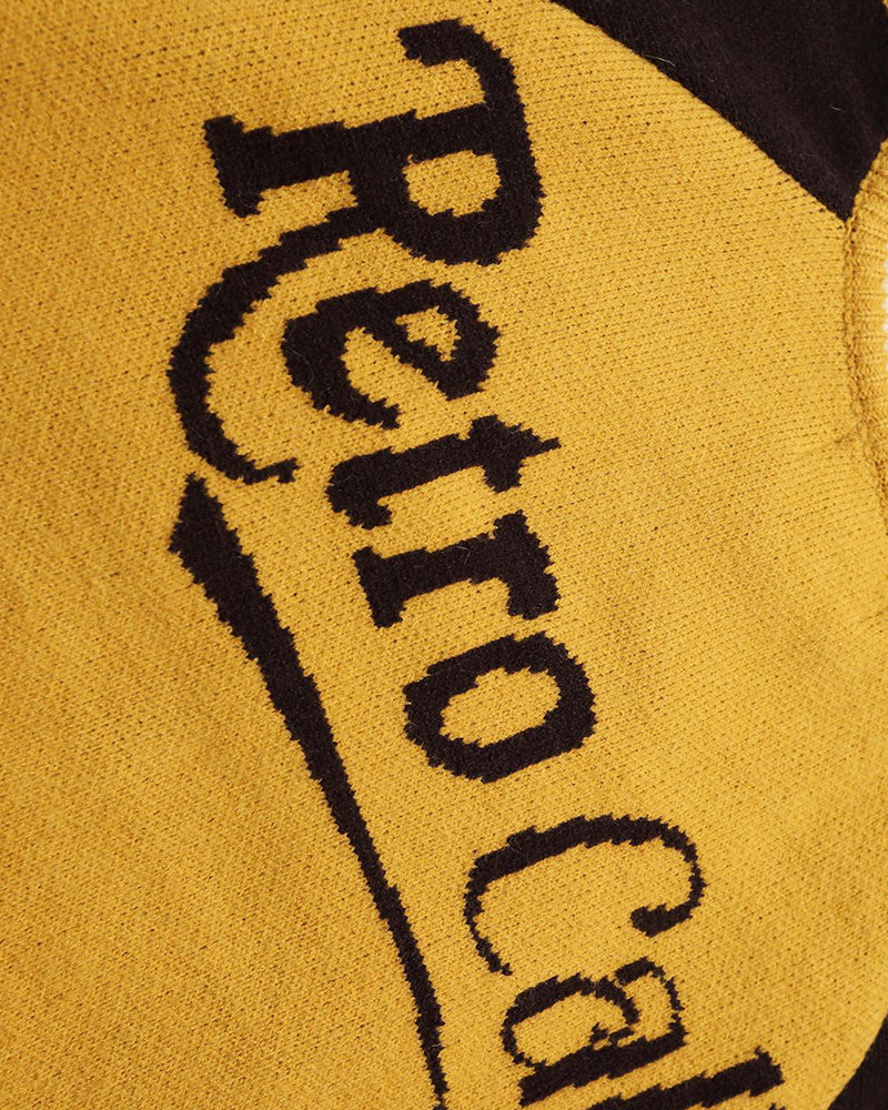 Retro contrast color stitching sweater