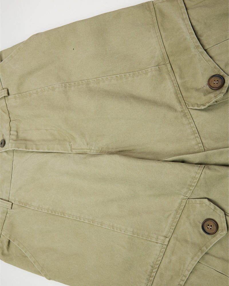 Vintage denim patchwork trousers