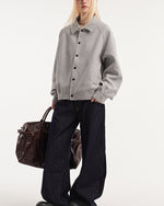 Solid color short coat