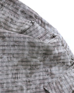 ripped plaid long-sleeved shirt