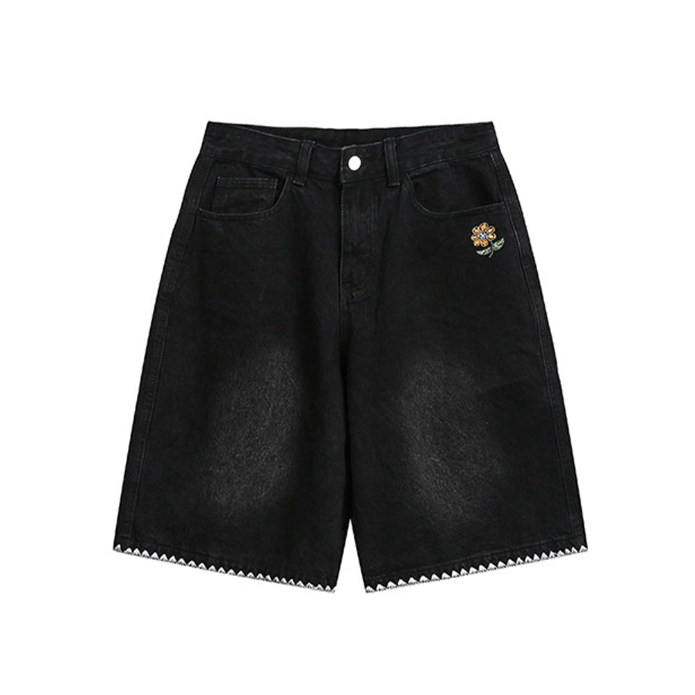 休閑刺綉牛仔褲