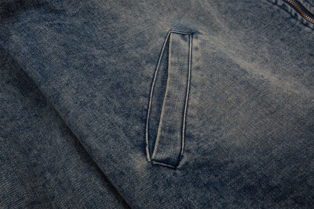 Retro contrast denim jacket