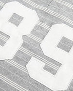 Retro letter lapel striped long sleeves