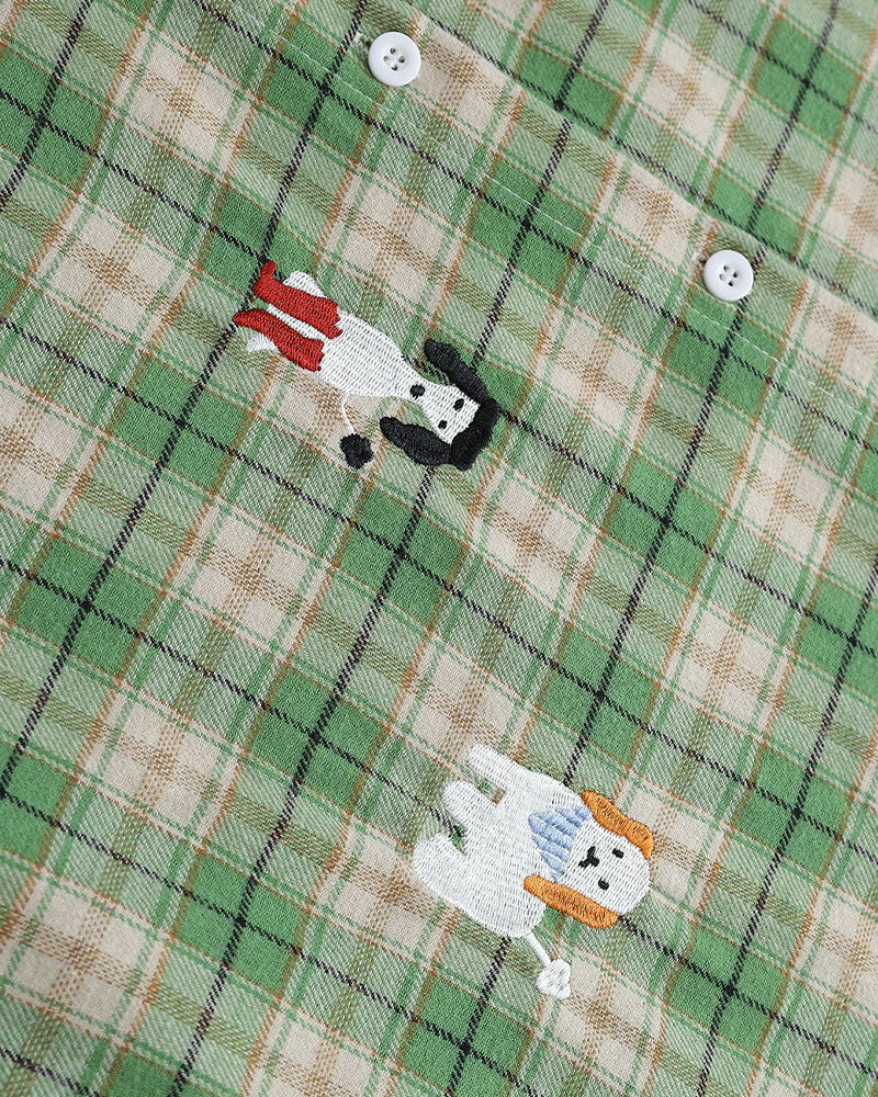 可愛小狗長袖襯衫