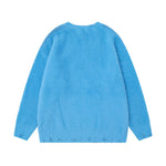 Retro red little house knitwear