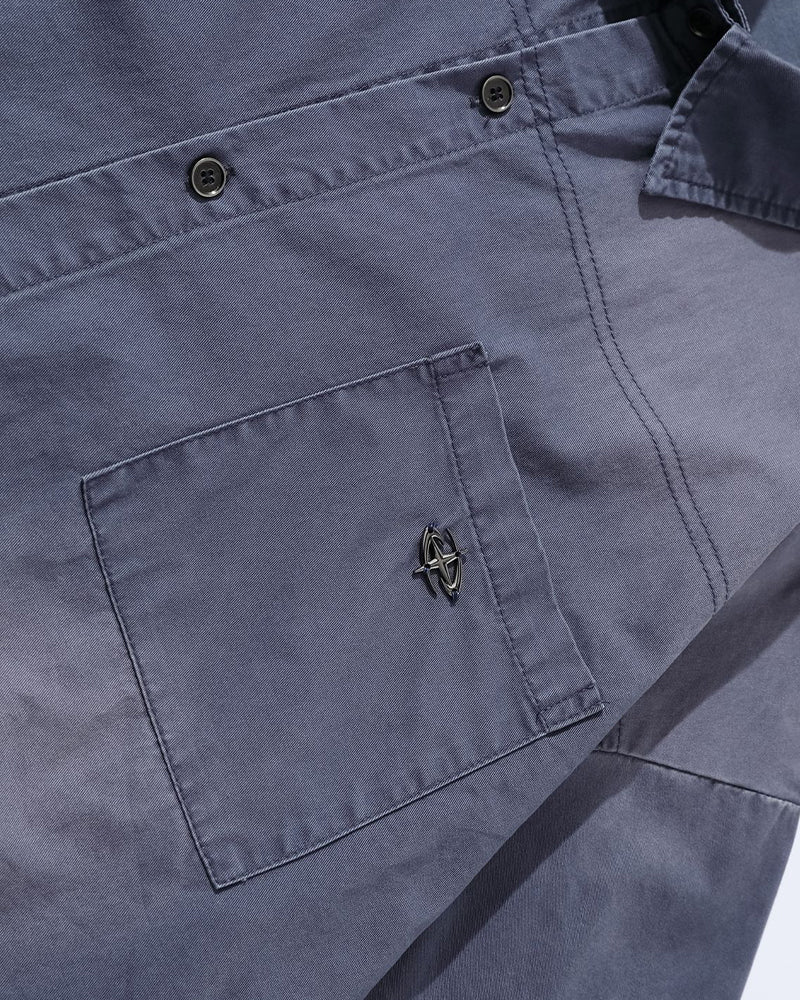 Vintage workwear short-sleeved shirt