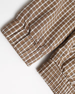 撞色拼接格子外套