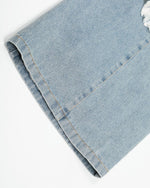 復古水洗牛仔長褲