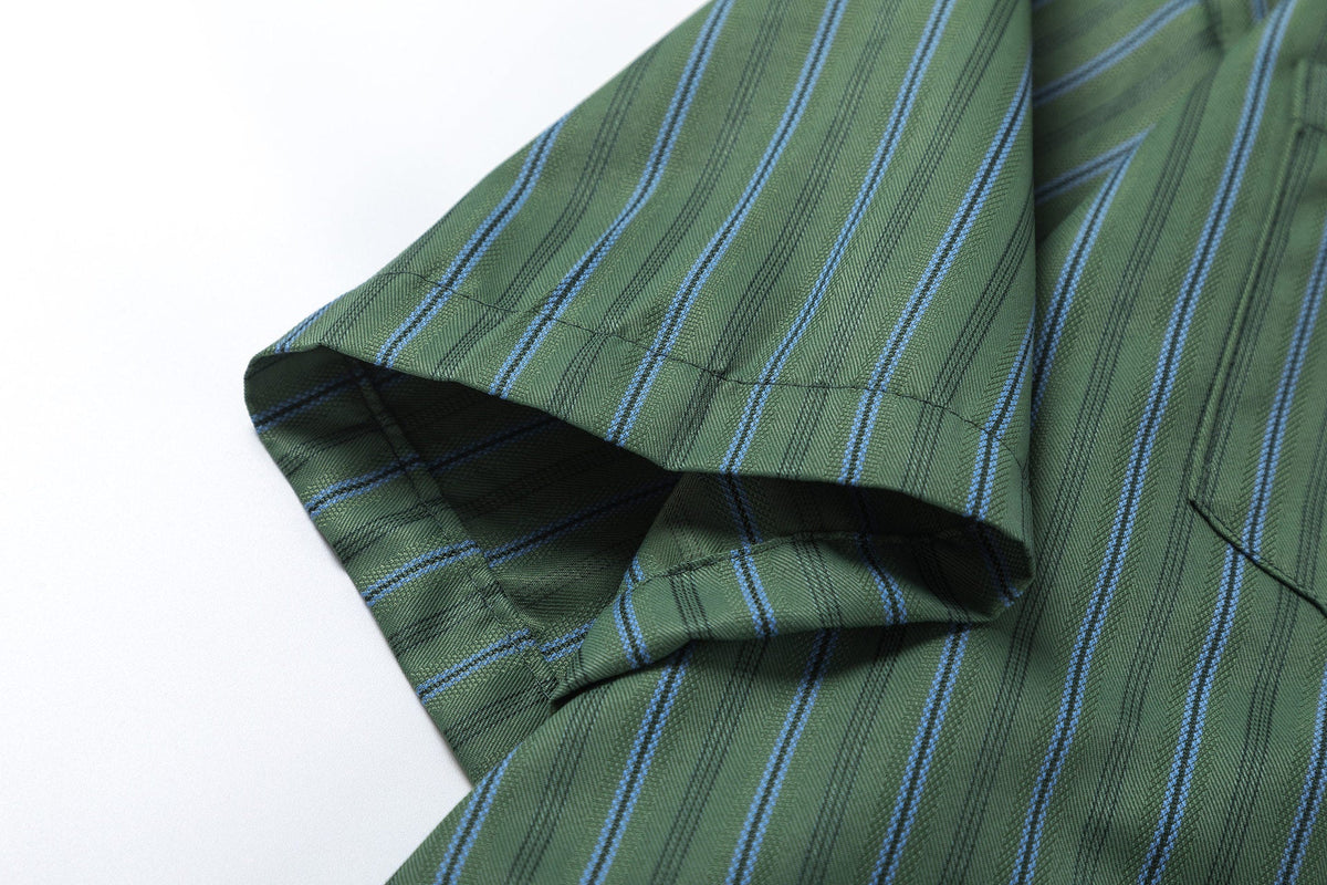 Striped shirt with vintage tie