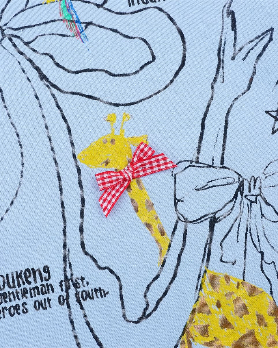 손으로 그린 나비 반팔