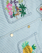 Colorful letter denim jacket