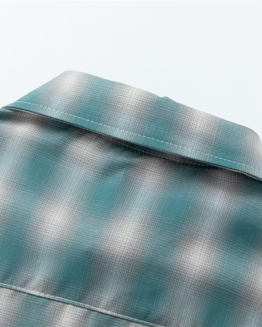 Vintage Plaid Tie Short Sleeve Shirt