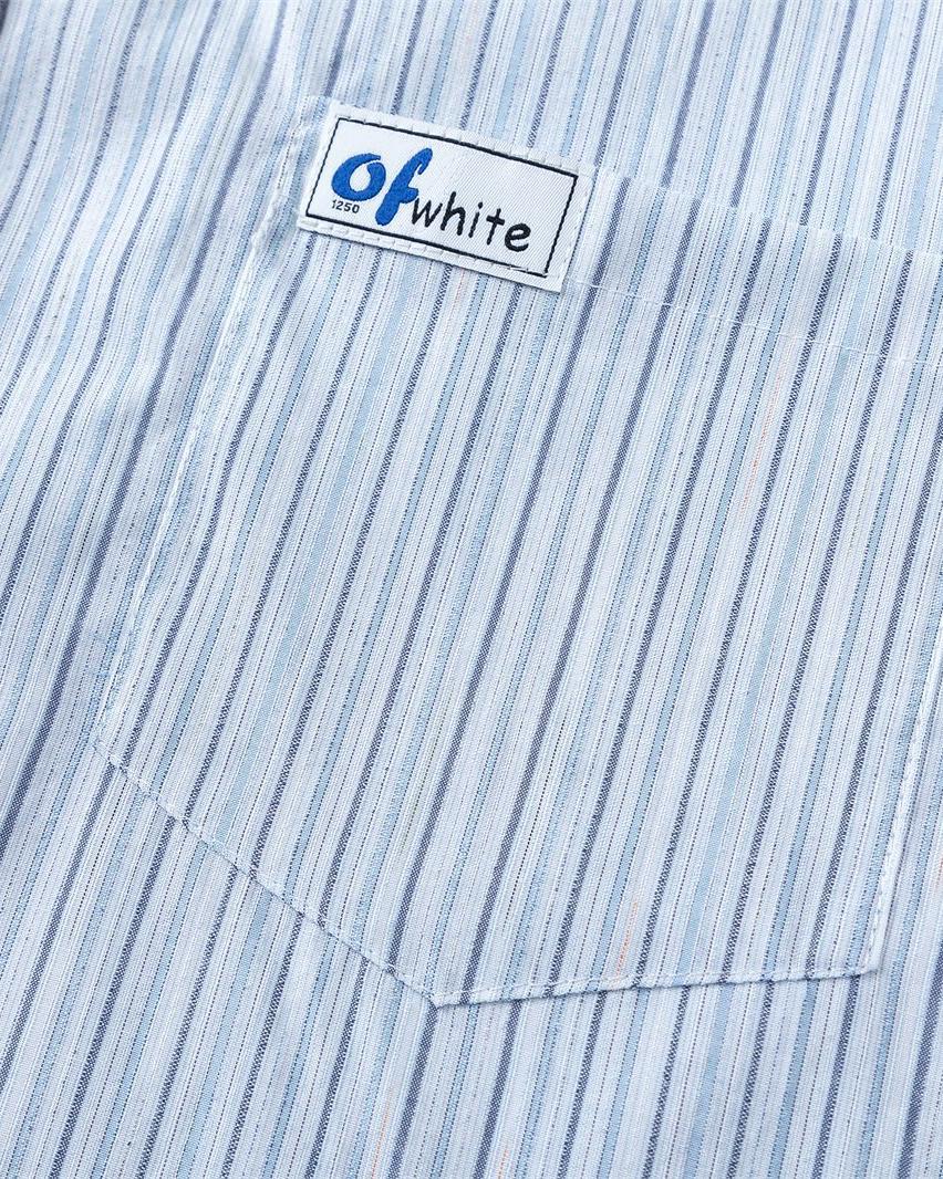 Striped short-sleeved shirt