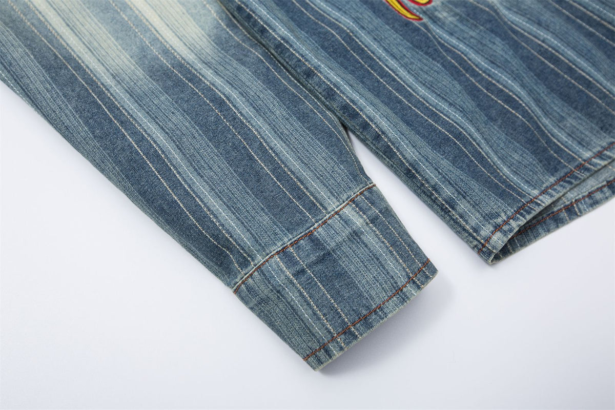 Fun cartoon embroidered long sleeves