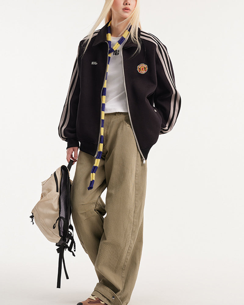 Striped three-stripe jacket