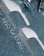 빈티지 루즈 데님 반팔