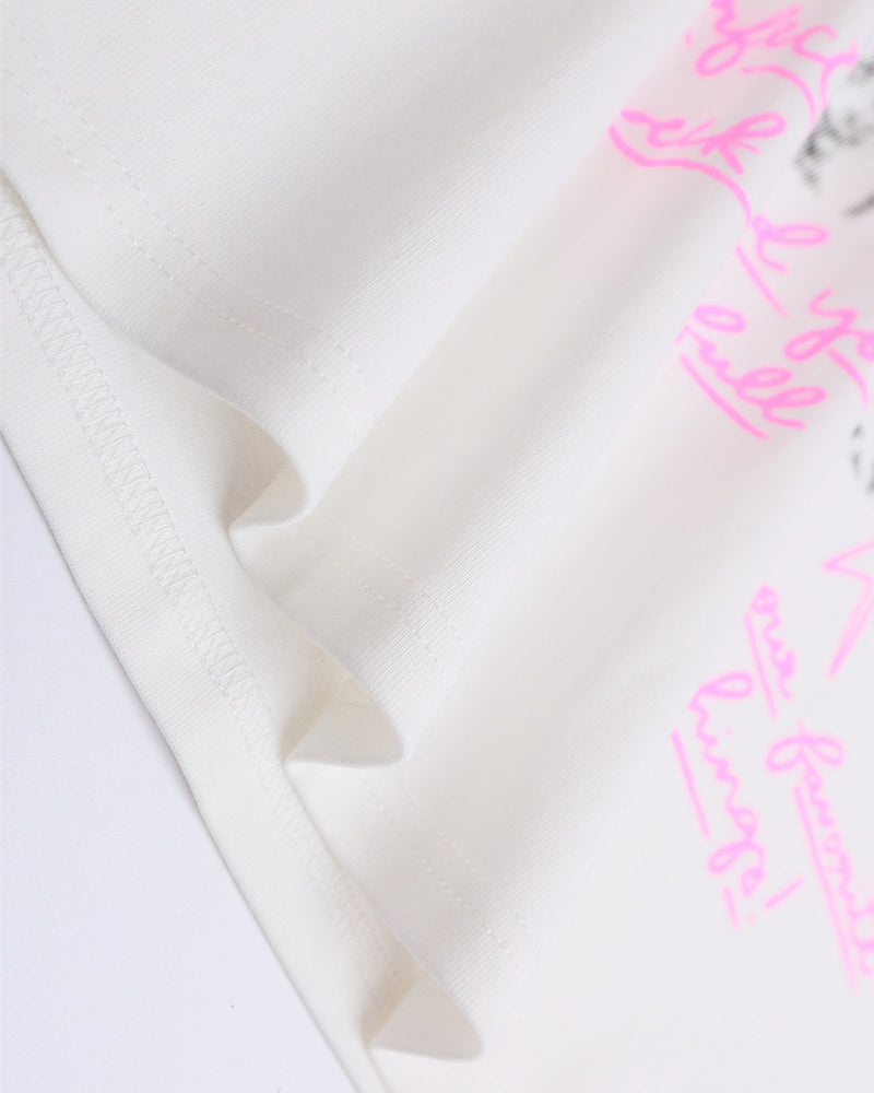 고양이 컬러블록 반팔