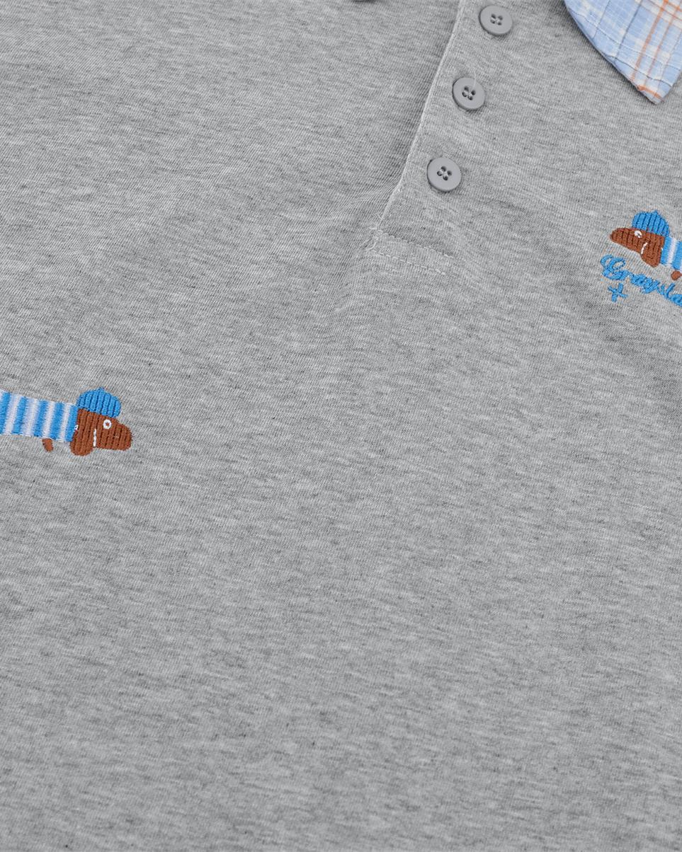 빈티지 자수 강아지 반팔